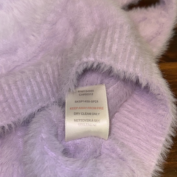 FOR LOVE & LEMONS Lilac Fuzzy Cropped Tank Top - Picture 14 of 15